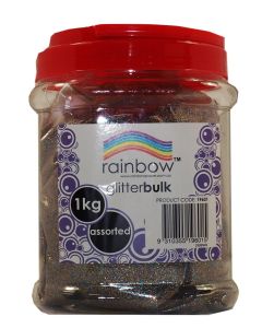 Glitter Bulk 1 kg Jar Multi