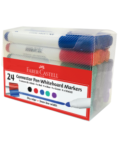 Connector Whiteboard Markers Assorted  Pack of 24