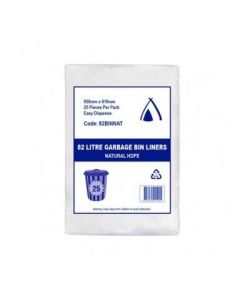 Garbage Bin Liner 82 Litre HDPE Natural Ctn250