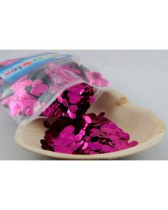 Confetti Metallic 1cm Hot Pink 250g