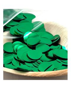 Confetti Metallic 2.3cm Green 250g