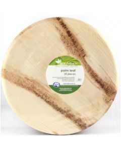 Palm Leaf Round Plate 25cm Pack of 25