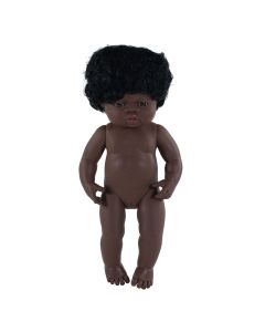 Anatomically Correct Doll African Girl, 38 cm