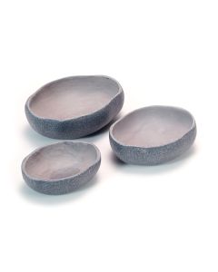 Rustic Stone Bowls Set of 3