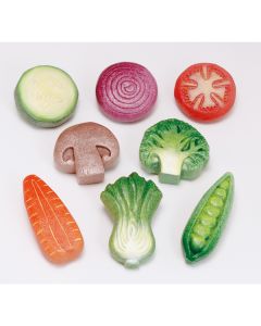 Sensory Play Stones Vegetables Set of 8