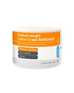 Bandage Crepe Medium Weight Wrinkled 2.5cm x 4m