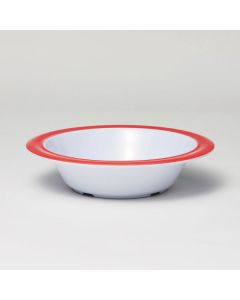 Junior Red & White Rimmed Melamine Bowl