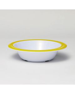 Junior Yellow & White Rimmed Melamine Bowl