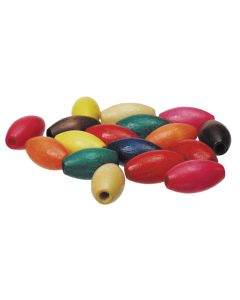 Beads Wooden Oval 14x25mm Pk100
