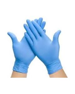 Nitrile Gloves Blue Powder Free Extra X-Large Box 100