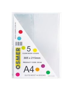 Book Cover Clear A4 Pack of 5