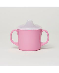 Melamine Non-Slide Sippy Cup with Lid Pink