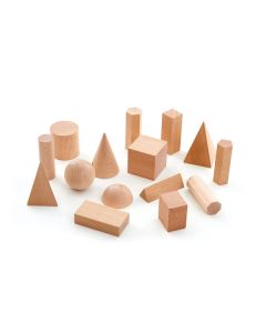 Wooden Geometric Solids Pack of 15