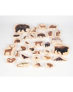 TickiT Wooden Forest Animal Blocks Pack of 30