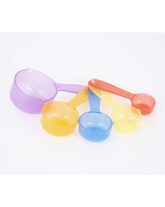 TickiT Translucent Colour Measuring Cups Pack of 5