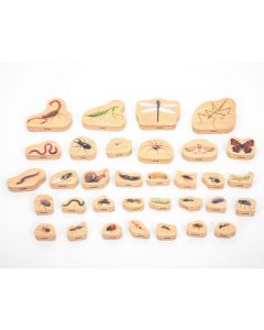 TickiT Wooden Minibeast Blocks Pack of 33