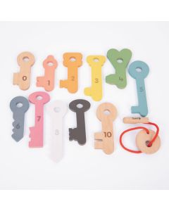 TickiT Rainbow Wooden Keys Pack of 11
