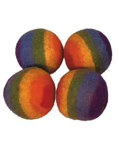 Rainbow Felt Balls 4 Pieces