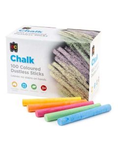 Chalk Coloured Dustless Pack of 100