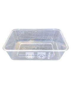 Container Clear Rectangle 650ml Pk50