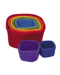 Stacking Cubes Rainbow 7 Pieces