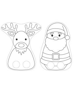Cardboard Christmas Finger Puppets Pack of 30