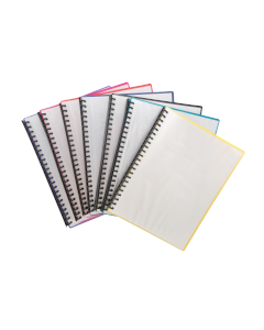 Display Book A4 Clear Front  Assorted Colours