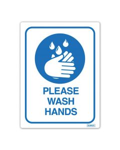 Durus Wall Sign Wash Hands 225mm x 300mm