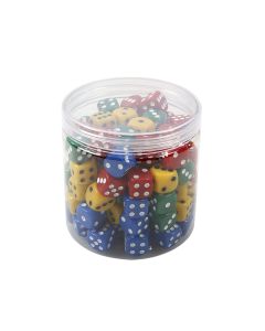 Plastic Dice with Dots Pack of 100