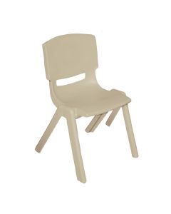 Resin Stacking Chairs Almond 45cm