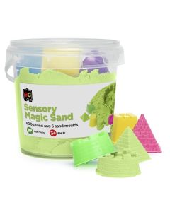 Sensory Magic Sand 600gm Tub Green with Moulds