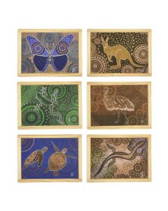 Aboriginal Art Animals Dreaming Puzzle 12 Pieces Set of 6