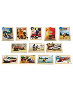 Emergency Services 12PC Puzzles Set Of 12 With Free Poster Kit