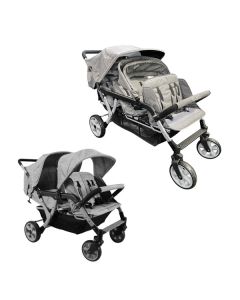 Familidoo Lidoo  4 & 6 Seat Stroller Grey Colour Bundle