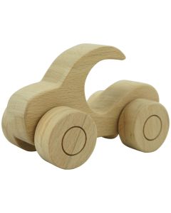 Wooden Car with Handle Set of 4