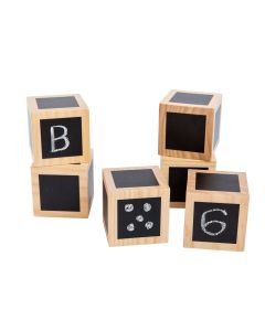 Fun with Chalk! Wooden Cubes Set of 6