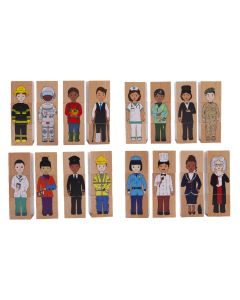 Careers Mix N Match Wooden Blocks Set of 12