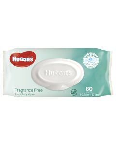 Huggies Baby Wipe Fragrance Free Pk80