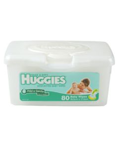 Huggies Baby Wipe Fragrance Free Tub 64
