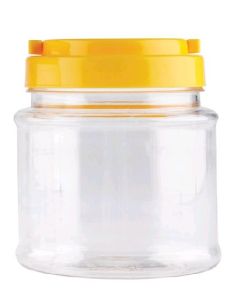 Clear Jar with yellow screw cap 700ml