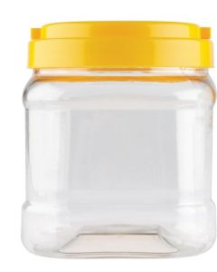 Clear Jar with yellow screw cap 1.5L