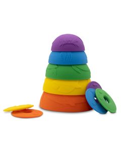 Silicone Ocean Stacking Cups Rainbow