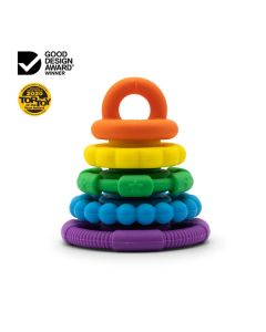 Silicone Rainbow Stacker and Teether Toy