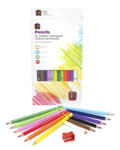 EC Pencils Triangular Colour  Long Pk12