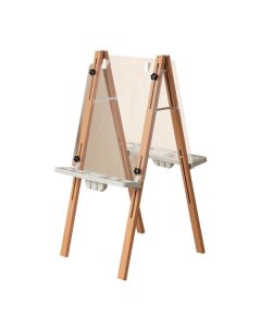 Double Wooden Easel with 2 Clear Perspex Boards 60 x 60cm