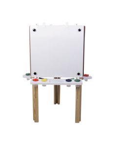 Triple Wooden Easel with 3 White Boards 60 x 60cm