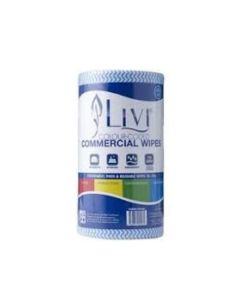 Wipes Livi Commercial Heavy Duty Blue 45m Roll