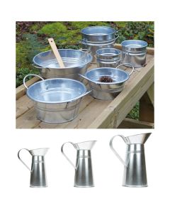 Metal Creative Cans Tubs and Jugs Set of 9