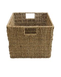 Large Square Seagrass Storage Basket Natural 36.5x28.5