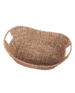 Large Boat Shape Seagrass Tray with Insert Handles 43 x 32 x 10cm